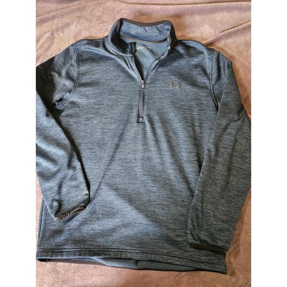 Under Armour Coldgear Fleece Academy Quarter Zip Jacket‎ Men's Blue Size L - Picture 1 of 7